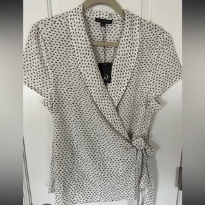 NWT wrap and tie lightweight blouse